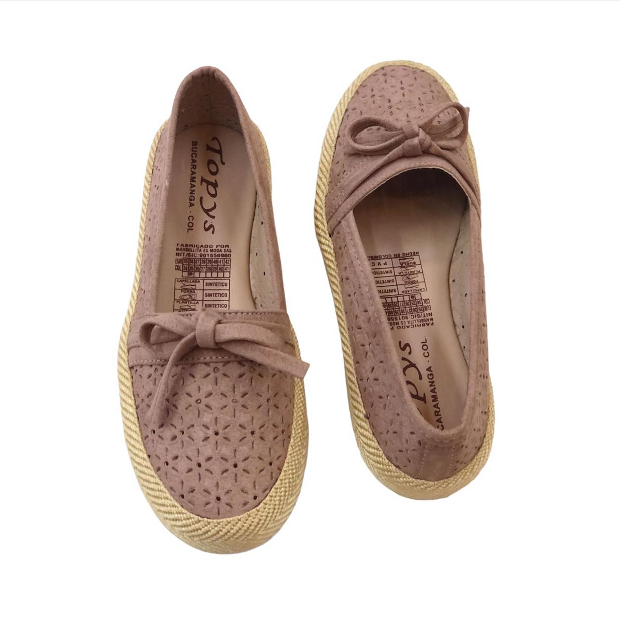 Zapatos mocasines para dama rosa nude